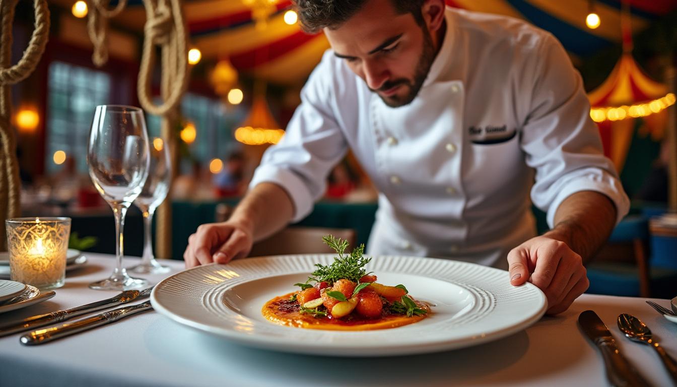 découvrez au mans un événement unique où la magie du cirque se mêle à la haute gastronomie, avec un chef étoilé sarthois qui propose un dîner d'exception alliant spectacle et saveurs raffinées.