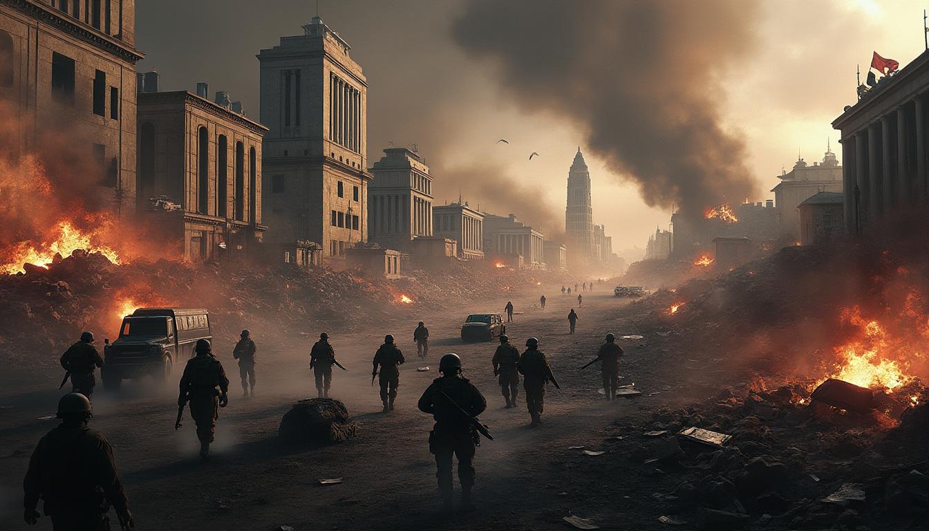 découvrez le concept de guerre totale, une forme extrême de conflit où toutes les ressources et la société entière sont mobilisées pour la victoire.