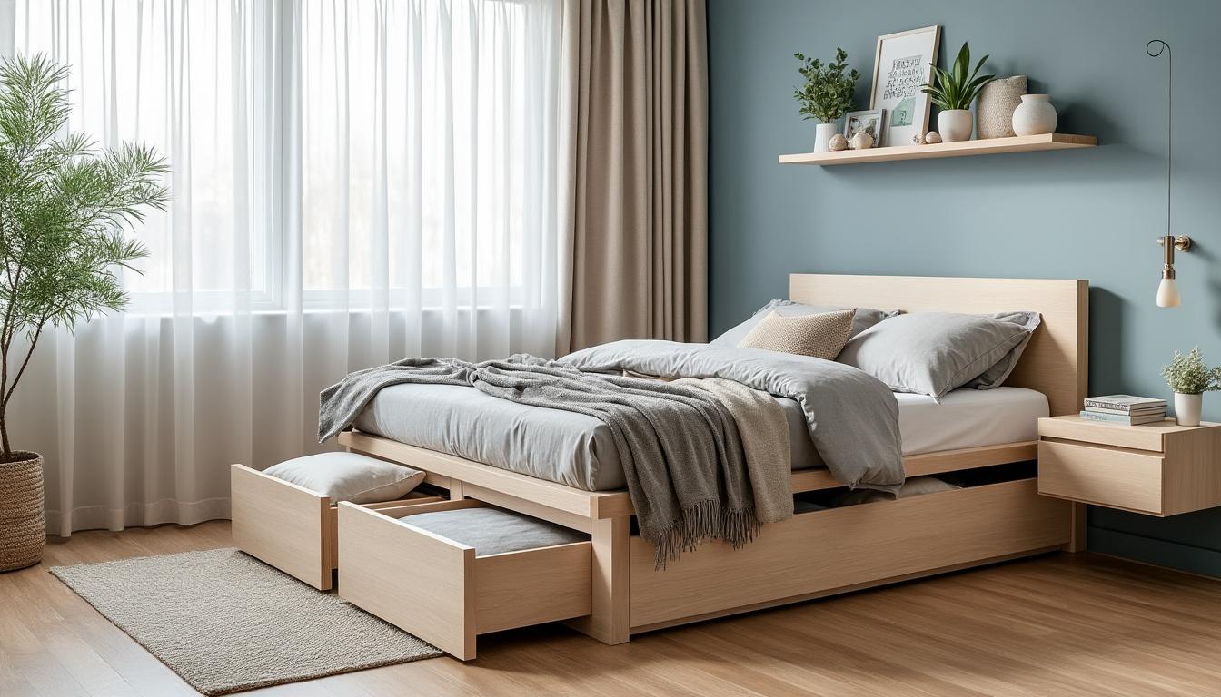 découvrez des astuces malignes pour aménager votre lit dans une chambre compacte et optimiser chaque centimètre de votre espace pour un confort maximal.