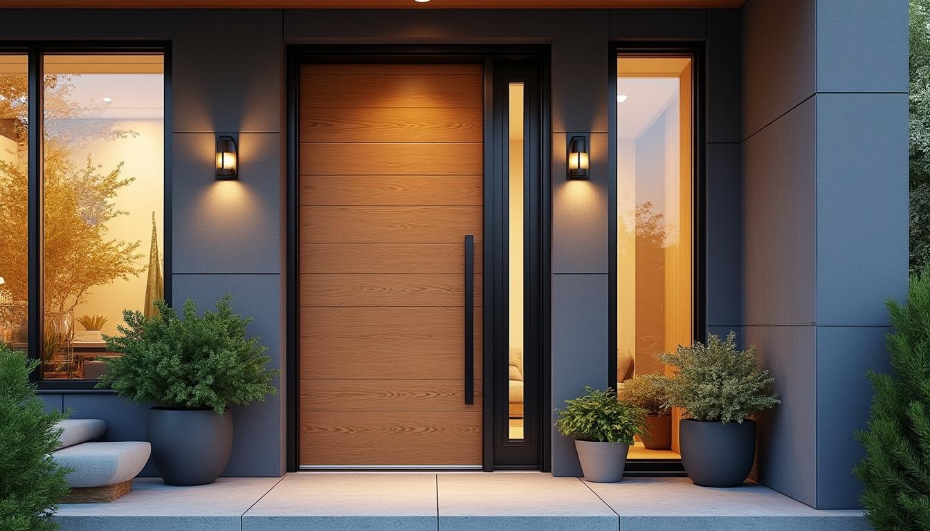 découvrez notre porte d’entrée isolante qui vous permet de réduire jusqu’à 20% vos déperditions thermiques, pour un confort optimal et des économies d’énergie garanties.