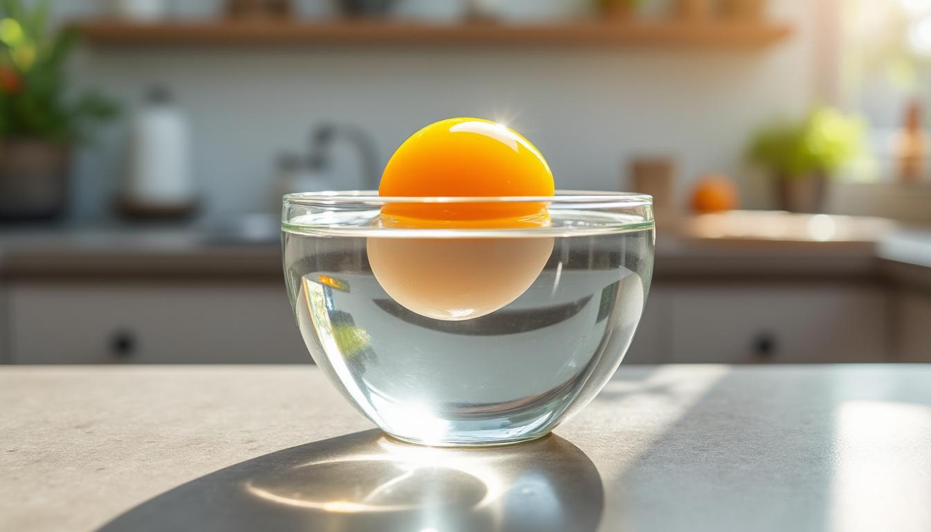 testez rapidement la fraîcheur de vos œufs en moins de 30 secondes grâce à notre méthode simple avec de l'eau. découvrez si votre œuf est encore bon avant de l'utiliser.